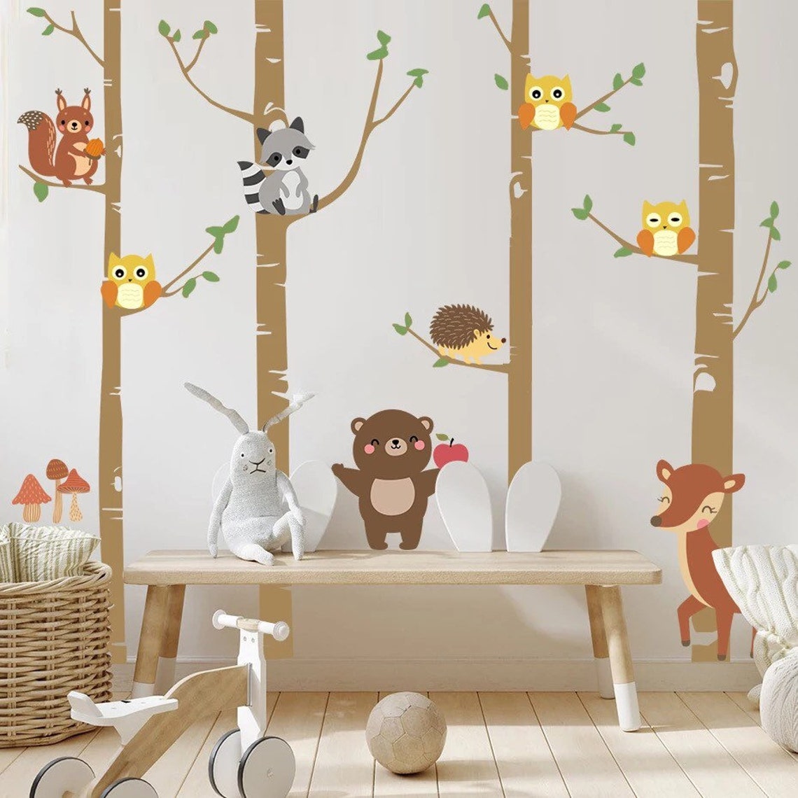 Woodland Wall Decal Nursery Wall Decal Etsy