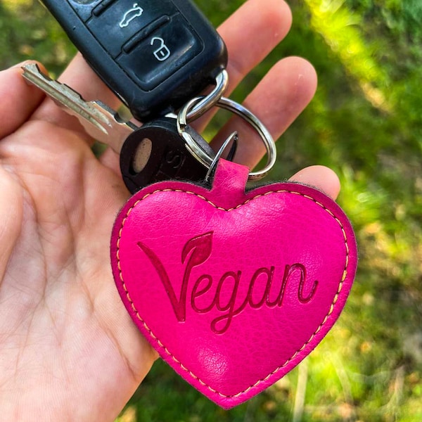 Vegan - Schlüsselanhänger - Veganes Leder [Kein Kork]