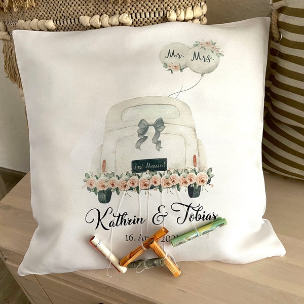 Kissenbezug Hochzeit Geschenk