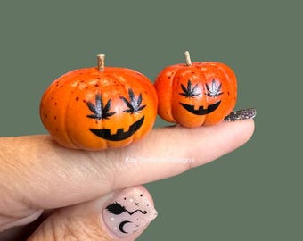 Miniature Weed Pumpkins | 1:12 Halloween Decor | Adult Dollhouse Accessories