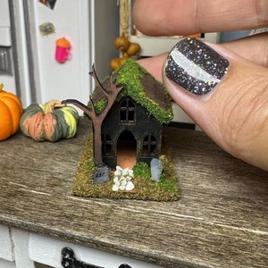 DIY KIT | Micro Halloween Cottage Kit | Halloween Dollhouse | Micro Dollhouse | Haunted Dollhouse | Miniature Dollhouse Kit