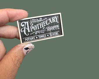 Apothecary Shop Sign | Dollhouse Miniature Halloween Decor