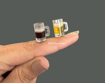 Dolls House Pint of Lager Ale Miniature Beer in Mug 1:12 Pub Bar Accessory | UK