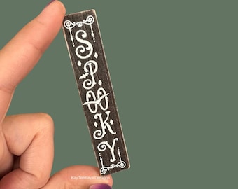 Spooky Miniature Porch Sign | Dollhouse Halloween Decor