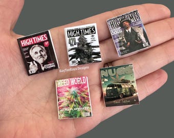 1:12 Miniature Weed Magazine | Adult Dollhouse Accessories | Dollhouse Magazines | Dollhouse Miniature