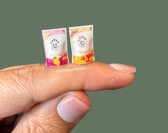 Miniature Edible Gummies Bags | 1:12 Scale Dollhouse | Tiny Dispensary Decor | Cannabis-Themed Miniature | Adult Collector Accessory