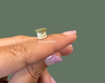 Miniature CBD Cream | Tiny Dollhouse Wellness Accessory | Adult Dollhouse Accessories