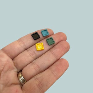 Miniature Square Ashtray | 1:12 Scale Dollhouse Accessory | Tiny Retro Ashtray Deco