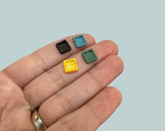 Miniature Square Ashtray | 1:12 Scale Dollhouse Accessory | Tiny Retro Ashtray Deco