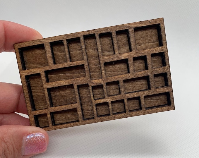 Vintage Shelf Wooden Shadow Box Miniatures Wall Hanging Divided Shelves ...