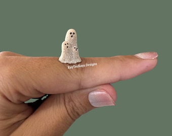 Miniatur-Steingeist-Set | Halloween-Puppenhausdeko im Maßstab 1:12 | Winzige Geisterfiguren für gruselige Dekorationen