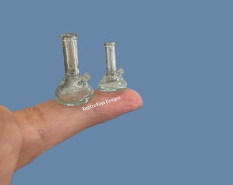 Miniature "Glass" Dollhouse Bong | Stoner Dollhouse Miniatures | Adult Dollhouse Miniatures