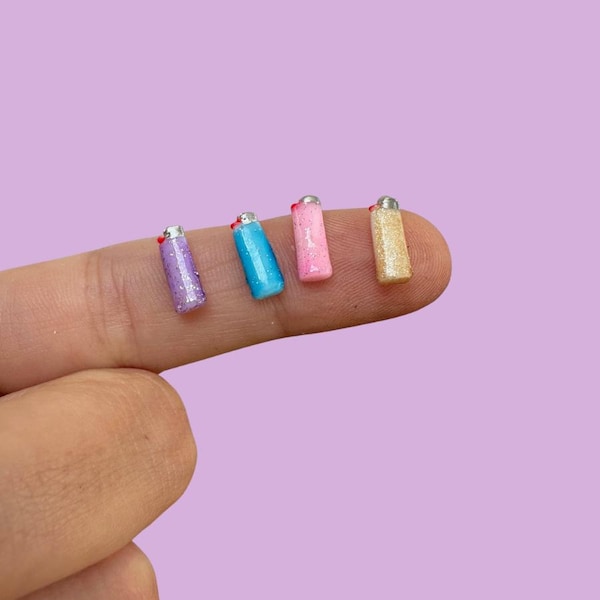 Dollhouse Glitter Lighter | Miniature Dollhouse Lighter | Dollhouse Accessories