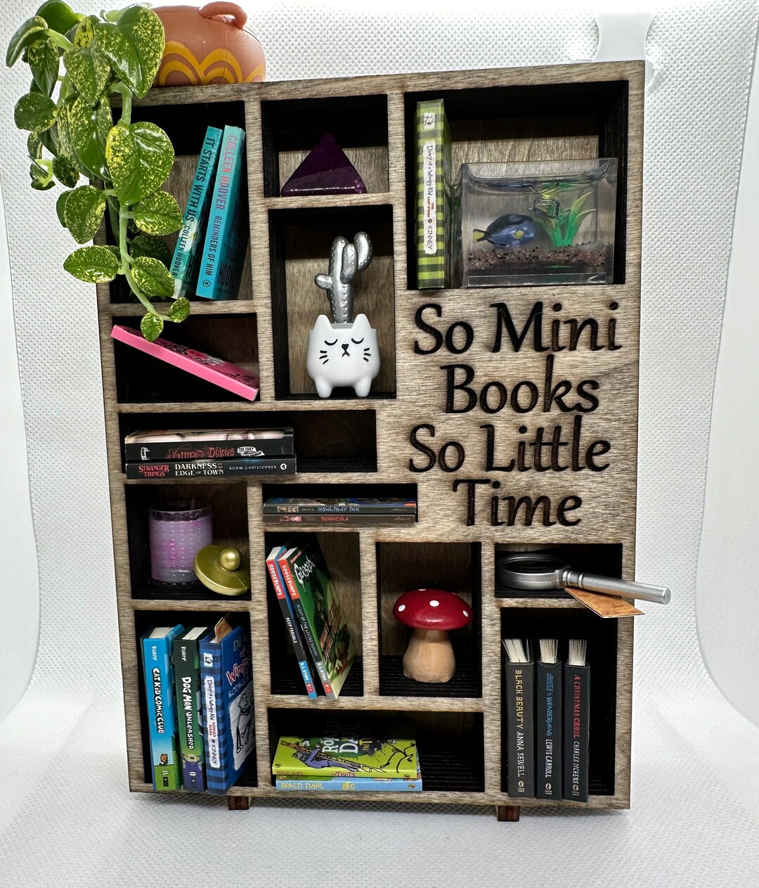 Miniature Bookshelf Mini Books Bookshelf Trinket Shelf Bookshelf Etsy