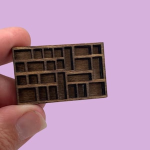 Micro Trinket Regal | Puppenhaus Miniatur Dekor | Miniatur Drucker Tablett | Puppenstube Schmuck Regal
