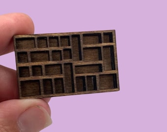 Micro Trinket Shelf | Dollhouse Miniature Decor | Miniature Printers Tray | Dollhouse Trinket Shelf