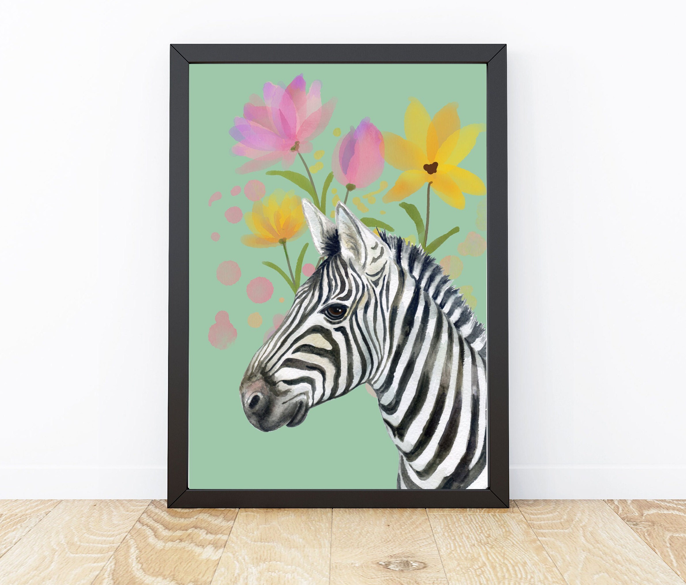 Zebra print animal print wall art print safari print home art decor