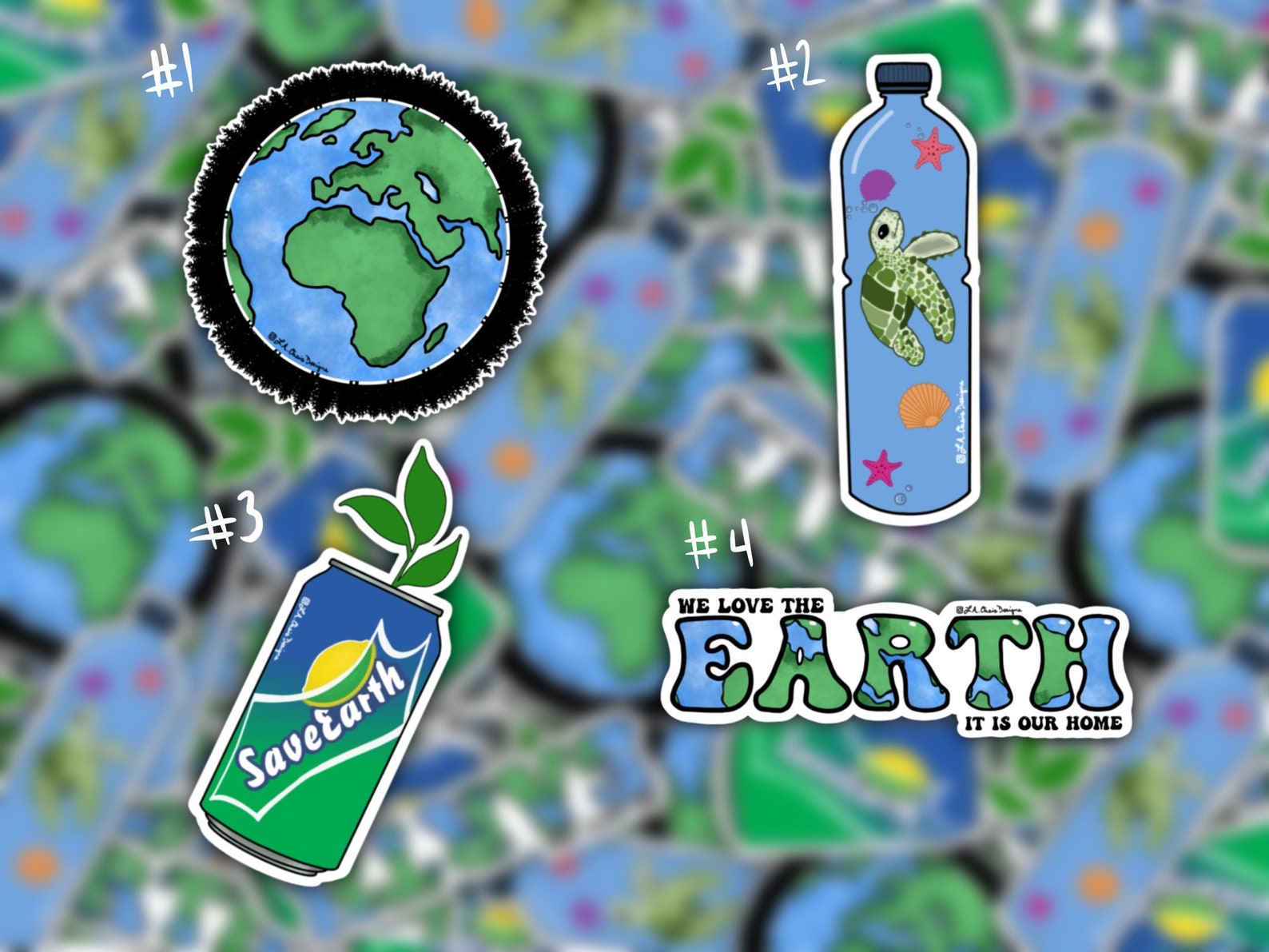 Earth Stickers - Etsy
