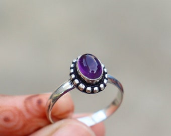 Beautiful Amethyst Ring/ Ruby Ring/ Turquoise Ring/ Silver Plated Ring/ Handcrafted Ring/ Natural Turquoise/ Minimalist Ring!