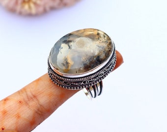 Tiffany Jasper Ring/ 9 1/4 US Size Statement Ring/Vintage Jasper Ring/Big Tiffany Jasper Ring/Big Jasper Ring/Large Tiffany Jasper Ring!