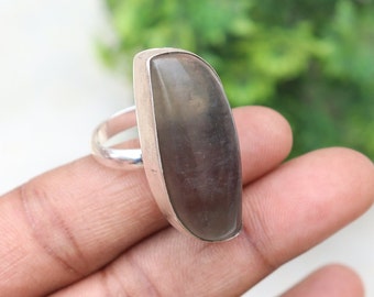 Stunning Fluorite Ring | Adjustable Ring | 7 US Size Statement Ring | Fluorspar Ring | Silver Plated Handmade Ring/ Big Fluorite Ring!