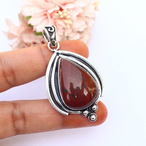 Natural Iron Tiger Pendant/ Iron Tiger Gemstone/ Silver Plated Pendant/ Iron Tiger Pendant/ Iron Tiger Statement Pendant/Iron Tiger Jewelry