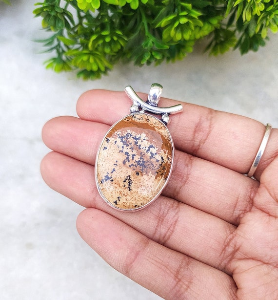Picture Jasper, Crazy Lace Agate and Different Gemstone Pendant