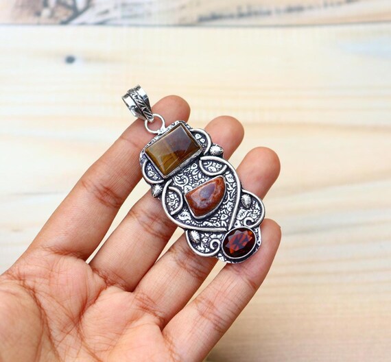 Pendentif quartz fumé argent 925 - France