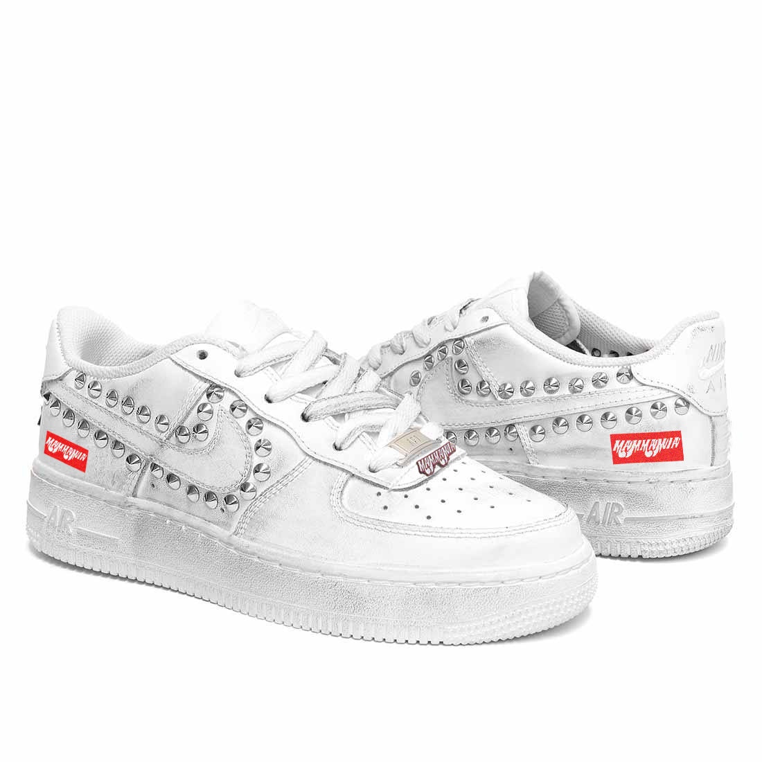 Shoes Mammamia Maneskin Custom Air Force 1 Studs. Customisable 