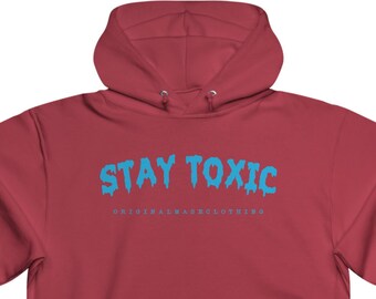 STAY TOXIC Sudadera con capucha unisex con logotipo de color - Sudadera con capucha para hombre, Sudadera con capucha para mujer - Sudadera con capucha de skate multicolor