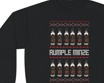 Rumple Minze Holiday Christmas Crewneck Sudadera, Beber suéter navideño navideño para fiestas, Negro, Azul, Rosa, Granate, Verde