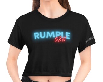RUMPLE SZN Neon Glow Camiseta corta para mujer, negra - Camisa de manga corta para beber de verano para fanáticos de Rumpleminze