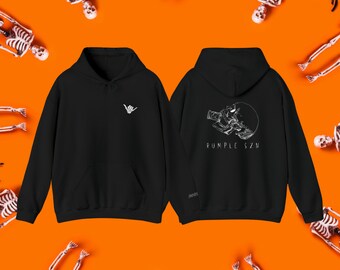 Rumple SZN Skeleton Head Unisex Heavy Blend™ sudadera con capucha, espeluznante sudadera con capucha de Halloween para hombres y mujeres, sudadera con capucha para beber fiesta de Halloween