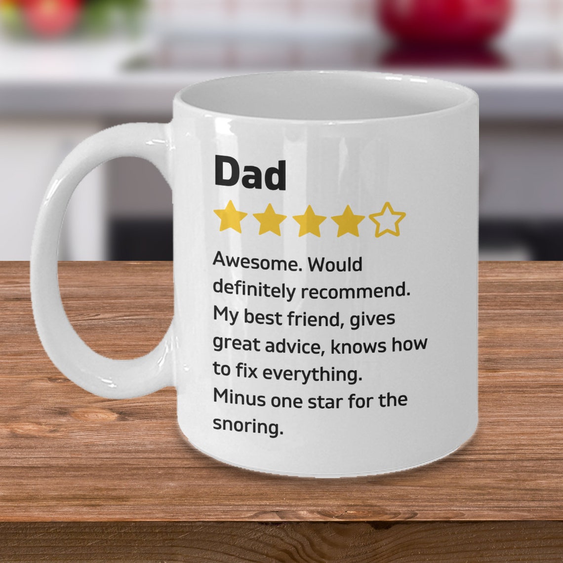 Funny Father's Day Mug Dad Review Mug Gift For Dad Four Etsy