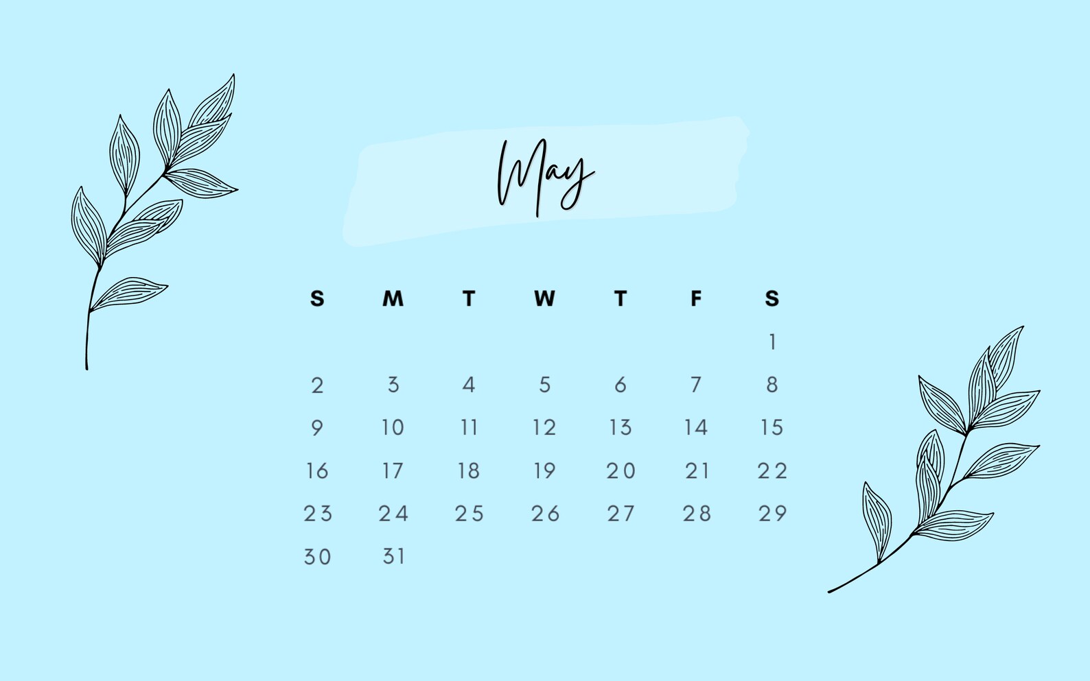 May 2021 Macbook Calendar Wallpaper Wallpaper Digital Etsy