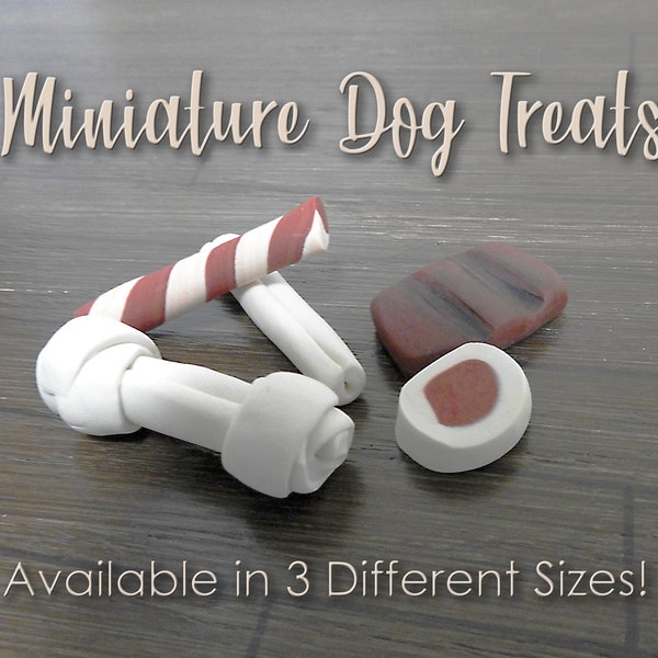 Dollhouse Miniature Assorted Polymer Clay Dog Treats - 3 Sizes Available