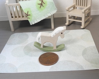1:24 Scale Rocking Horse for Dollhouse Nursery and Diorama Scenes