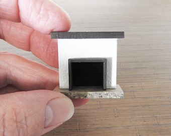 1:48 Scale Miniature Fireplace for Dollhouses and Diorama Scenes
