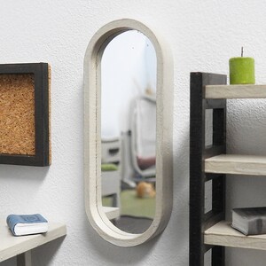Dollhouse Wall Mirror - 3 Sizes Choose Your Color Miniature Wall Decor