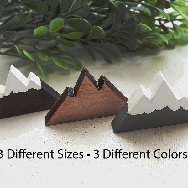 Miniature Wood Mountain Collectible Gift Home Accent Nature Lovers Mountain Climbers Nursery Decor