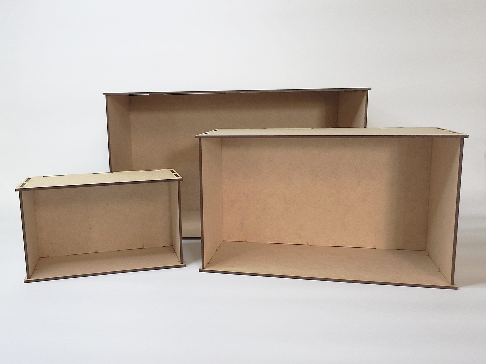 Shoebox Diorama KIT - 3 Sizes, Unfinished Wood Room Box for Dollhouses and Miniature Scenes
