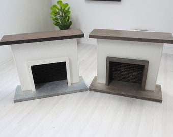1:24 Scale Miniature Fireplace for Dollhouses, Dioramas, and Vignettes
