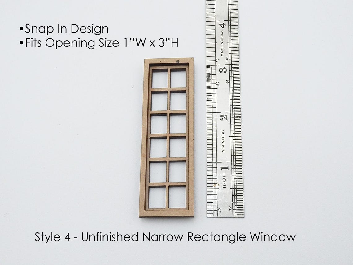 1:24 Scale Miniature Window for DIY Dollhouses and Diorama Scenes - Etsy