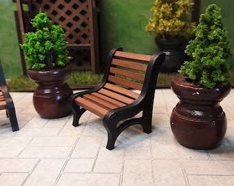 1:24 Scale Miniature Garden Lounge Chair for Dollhouses and Diorama Scenes