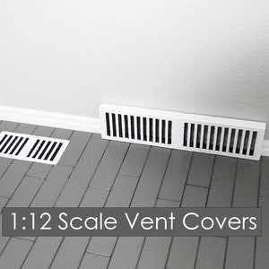 1:12 Scale Unfinished Dollhouse Vent Covers in 3 Styles