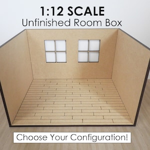 1:12 Scale DIY KIT - Unfinished Diorama Dollhouse Miniature Room Box