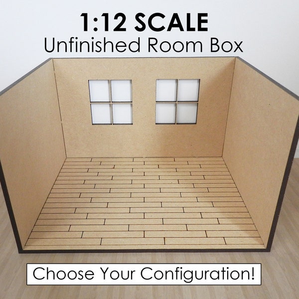 1:12 Scale DIY KIT - Unfinished Diorama Dollhouse Miniature Room Box