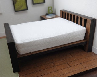 1:24 Scale Dollhouse Miniature Foam Mattress with Fabric Cover