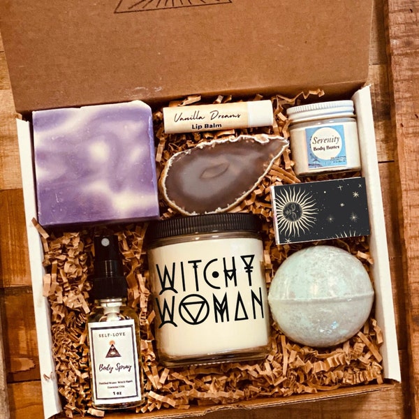 Witchy Woman Spa Gift Box - Birthday Gift Set For Witch - Gift For Her - Fall Themed- Mystical Gift Set- Christmas Gift Box