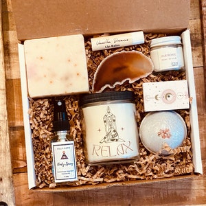 Relax Spa Gift Set  - Spa Gift Box - relaxation basket -relaxation gift -relax, Mom box, relaxation gift box, Custom Spa Box